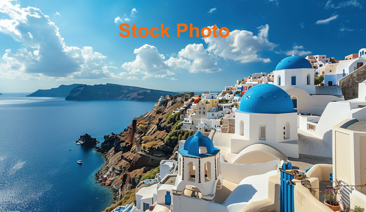 Santorini Thira island in southern Aegean Sea, Greece daytime. F